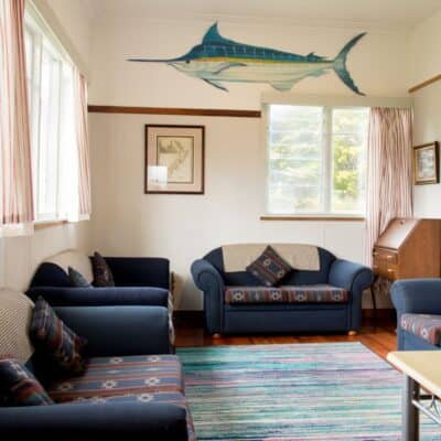 Swordfish Cottage family accommodation, Russell Orongo Bay Holiday Park
