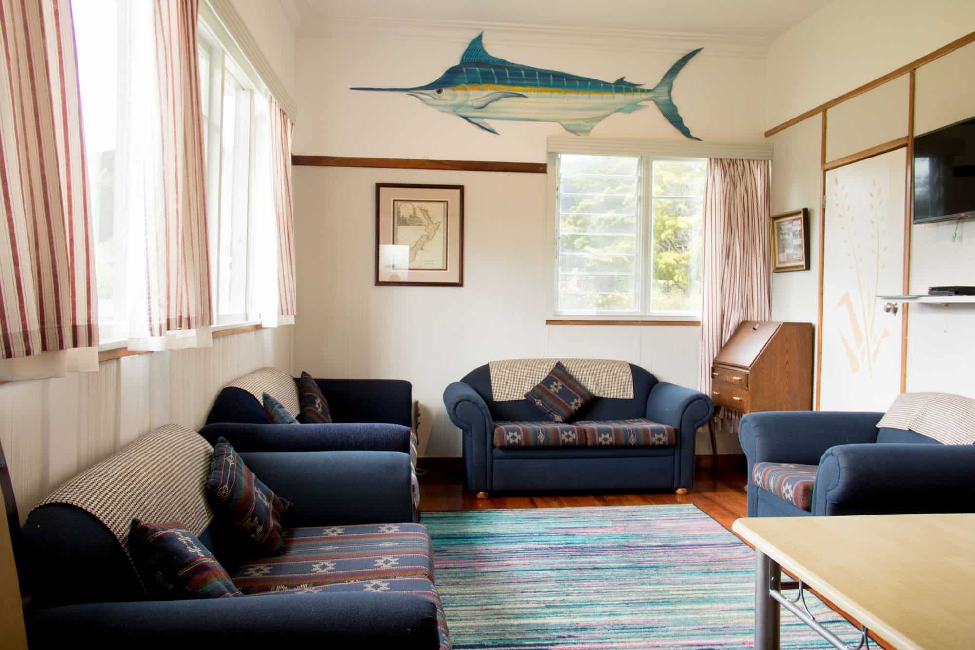 Swordfish Cottage family accommodation, Russell Orongo Bay Holiday Park